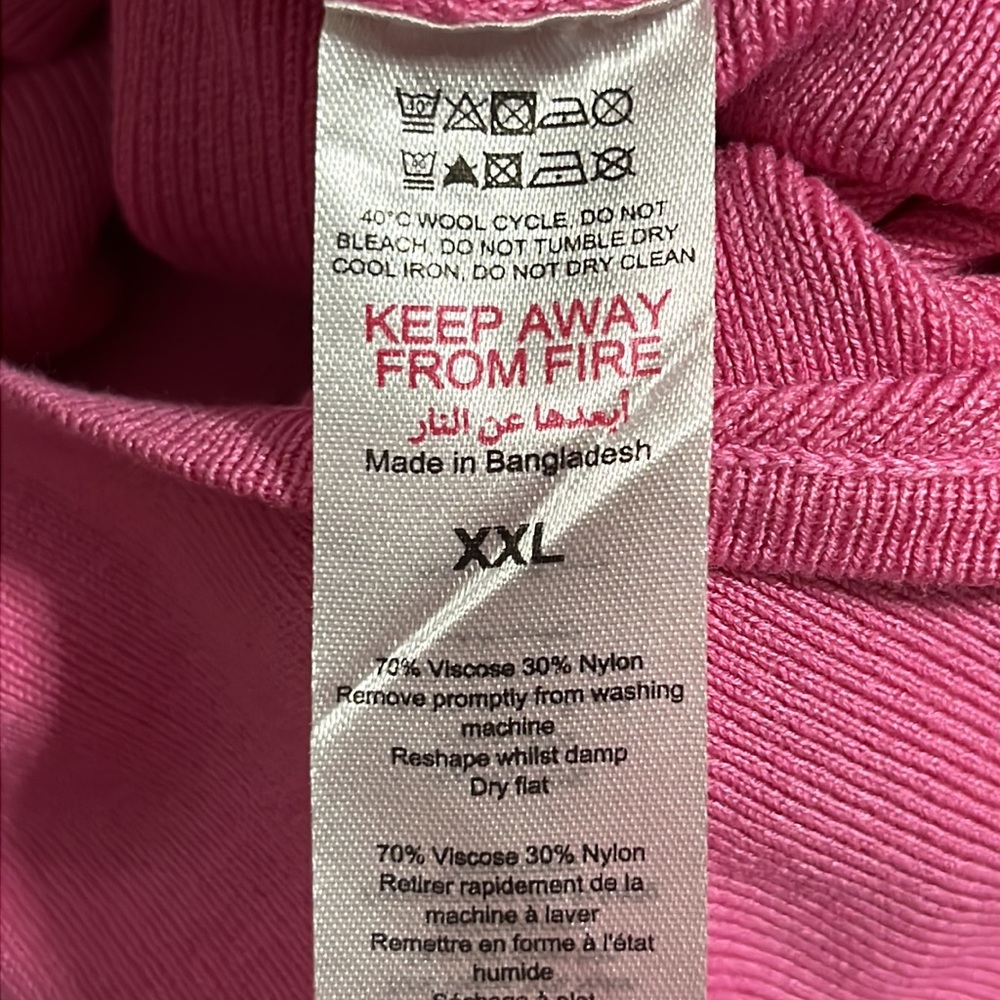 Pretty Little Thing Plus Fuchsia One Shoulder Knitted Bodysuit XXL NWT - Picture 6 of 8